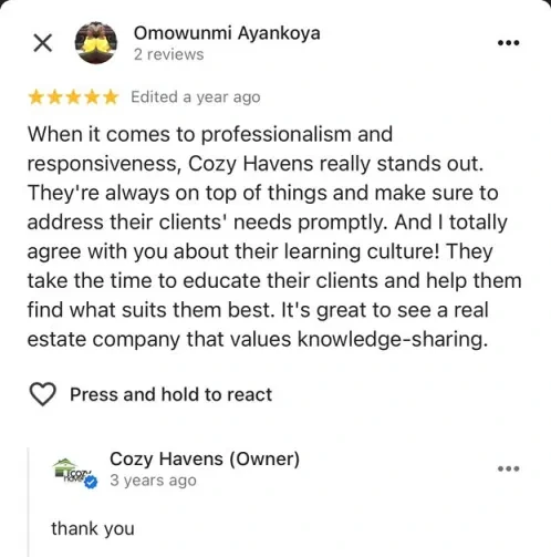 Client testimonial